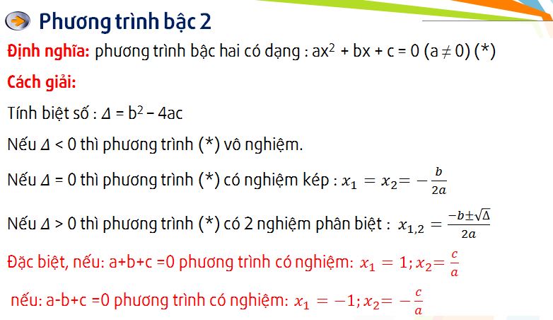 cách giải phương trình bậc 2